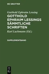 Book cover of Gotthold Ephraim Lessing: Gotthold Ephraim Lessings Sämmtliche Schriften. Supplementband by Karl Lachmann