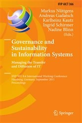 Book cover of Governance and Sustainability in Information Systems. Managing the Transfer and Diffusion of IT by Markus Nüttgens