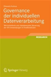 Book cover of Governance der individuellen Datenverarbeitung by Elizaveta Kozlova