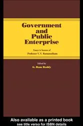 Book cover of Government and Public Enterprise by G. Ram Reddy