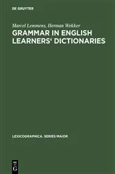 Book cover of Grammar in English learners' dictionaries by Unknown