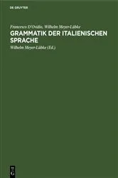 Book cover of Grammatik der italienischen Sprache (2nd ed.) by Unknown