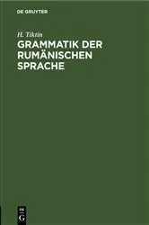 Book cover of Grammatik der rumänischen Sprache (2nd ed.) by Unknown