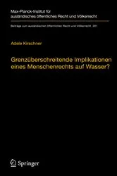 Book cover of Grenzüberschreitende Implikationen eines Menschenrechts auf Wasser? by Adele Kirschner