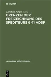 Book cover of Grenzen der Freizeichnung des Spediteurs § 41 ADSp by Unknown