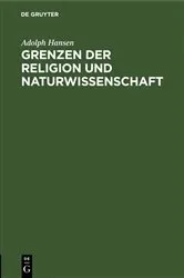 Book cover of Grenzen der Religion und Naturwissenschaft by Adolph Hansen