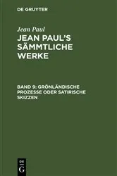 Book cover of Grönländische Prozesse oder Satirische Skizzen (2nd ed.) by Jean Paul