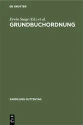 Book cover of Grundbuchordnung (3rd ed.) by Erwin Saage