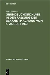 Book cover of Grundbuchordnung in der Fassung der Bekanntmachung vom 5. August 1935 (3rd ed.) by Unknown