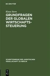 Book cover of Grundfragen der globalen Wirtschaftssteuerung by Klaus Stern