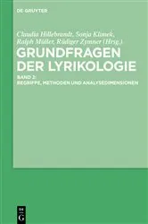 Book cover of Grundfragen der Lyrikologie 2 by Claudia Hillebrandt