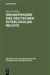 Book cover of Grundfragen des deutschen interlokalen Rechts by Unknown