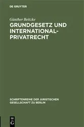 Book cover of Grundgesetz und Internationalprivatrecht by Günther Beitzke