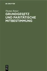 Book cover of Grundgesetz und paritätische Mitbestimmung by Unknown