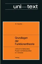 Book cover of Grundlagen der Funktionentheorie by Wolfgang Tutschke