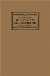 Book cover of Grundlagen der Geometrie (5th ed.) by David Hilbert