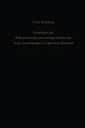 Book cover of Grundlagen der Wahrscheinlichkeitsrechnung und Statistik sowie Anwendungen im Operations Research by Unknown