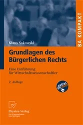 Book cover of Grundlagen des Bürgerlichen Rechts (2nd ed.) by Klaus Sakowski
