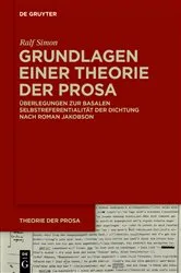Book cover of Grundlagen einer Theorie der Prosa by Ralf Simon