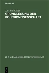 Book cover of Grundlegung der Politikwissenschaft by Arno Waschkuhn