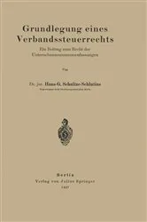 Book cover of Grundlegung eines Verbandssteuerrechts by Unknown