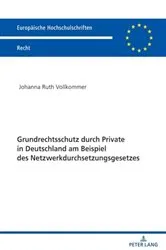 Book cover of Grundrechtsschutz durch Private in Deutschland am Beispiel des Netzwerkdurchsetzungsgesetzes by Johanna Vollkommer