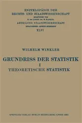 Book cover of Grundriss der Statistik I Theoretische Statistik by Wilhelm Winkler