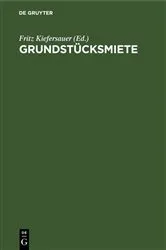 Book cover of Grundstücksmiete (8th ed.) by Fritz Kiefersauer