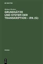 Book cover of Grundsätze und System der Transkription – IPA (G) by Unknown