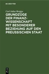 Book cover of Grundzüge der Finanzwissenschaft mit besonderer Beziehung auf den preußischen Staat by Unknown