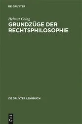 Book cover of Grundzüge der Rechtsphilosophie (5th ed.) by Helmut Coing
