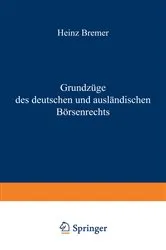 Book cover of Grundzüge des deutschen und ausländischen Börsenrechts by Unknown