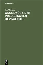 Book cover of Grundzüge des preußischen Bergrechts by Unknown