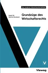 Book cover of Grundzüge des Wirtschaftsrechts (2nd ed.) by Rudolf Ott