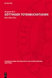 Book cover of Göttinger Totenbuchstudien by Hermann Kees