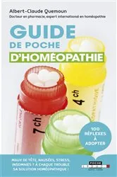 Book cover of Guide de poche d'homéopathie by Albert-Claude Quemoun