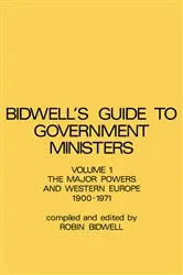 Book cover of Guide to Government Ministers by R.L. Bidwell