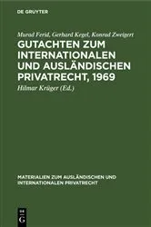 Book cover of Gutachten zum Internationalen und Ausländischen Privatrecht, 1969 by Murad Ferid