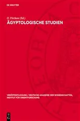 Book cover of Ägyptologische Studien by O. Firchow