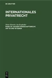 Book cover of Haager Kindschaftsrecht. Art 18 und 19 EGBGB by Dieter Henrich