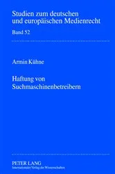 Book cover of Haftung von Suchmaschinenbetreibern by Dieter Dörr