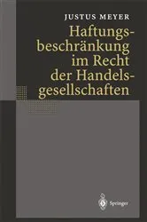 Book cover of Haftungsbeschränkung im Recht der Handelsgesellschaften by Justus Meyer