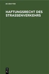 Book cover of Haftungsrecht des Straßenverkehrs by Unknown