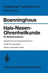 Book cover of Hals-Nasen-Ohrenheilkunde fÃ¼r Medizinstudenten (6th ed.) by H.-G. Boenninghaus