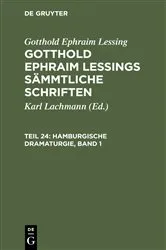 Book cover of Hamburgische Dramaturgie, Band 1 by Karl Lachmann