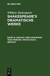 Book cover of Hamlet. Der Kaufmann von Venedig. Wie es euch gefällt by Michael Bernays