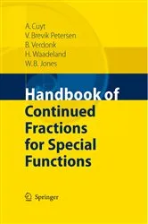 Book cover of Handbook of Continued Fractions for Special Functions by Unknown