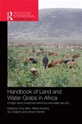 Book cover of Handbook of Land and Water Grabs in Africa by John Anthony Allan