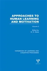 Book cover of Handbook of Learning and Cognitive Processes (Volume 3) by William Estes
