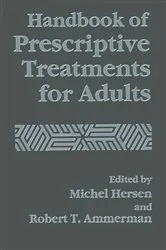 Book cover of Handbook of Prescriptive Treatments for Adults by Robert T. Ammerman